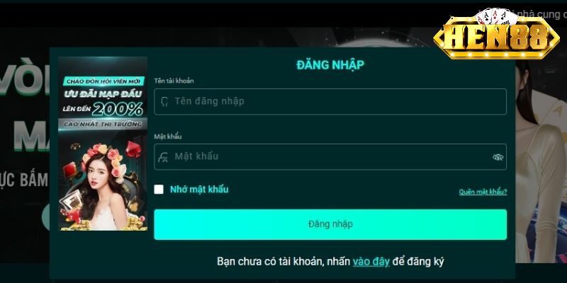 Đăng nhập HEN88 qua các bước đơn giản Đăng nhập HEN88 qua các bước đơn giản